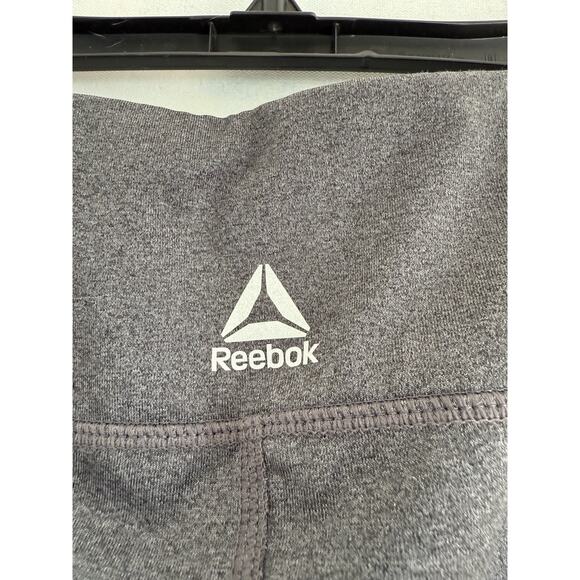Reebok Women’s Leggings Gray Cropped Reflective Ankle - Medium - Picture 5 of 9